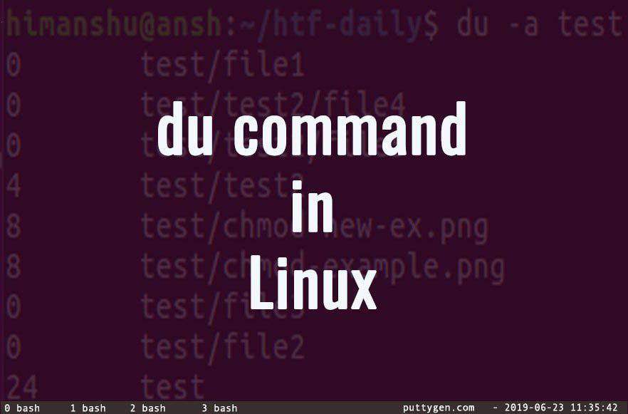 Du Command In Linux With Examples